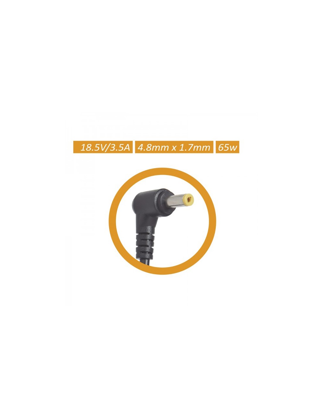 CARGADOR PORTATIL APPROX ESPECIFICO HP 65W 4.8 x 1.7 mm APPA05