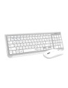 SUBBLIM Teclado con Ratón Bluetooth + 2.4G Combo Dual Prestige Extendido Plata/Blanco