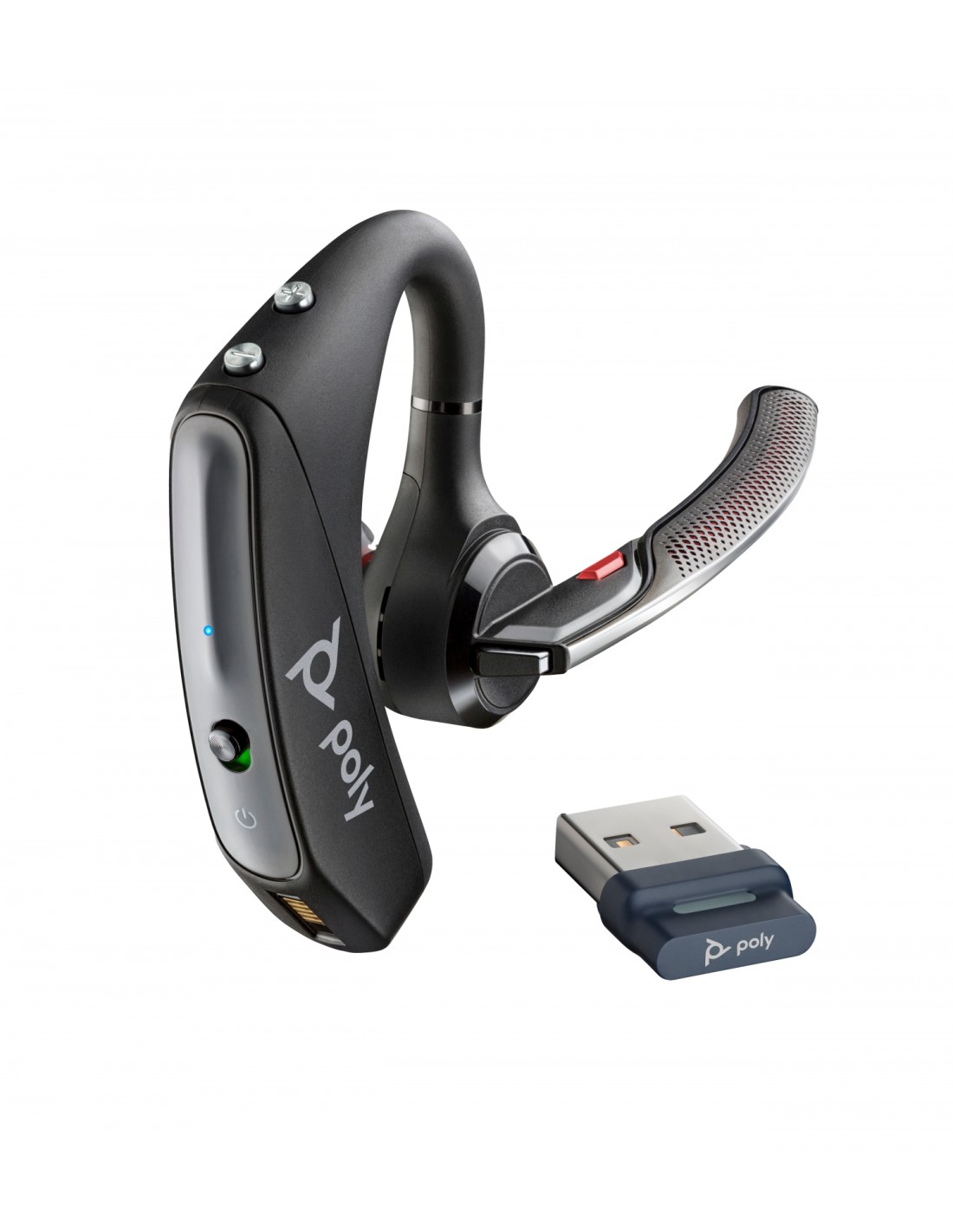 POLY Voyager 5200 Auriculares Inalámbrico gancho de oreja Car/Home office Bluetooth Base de carga Negro