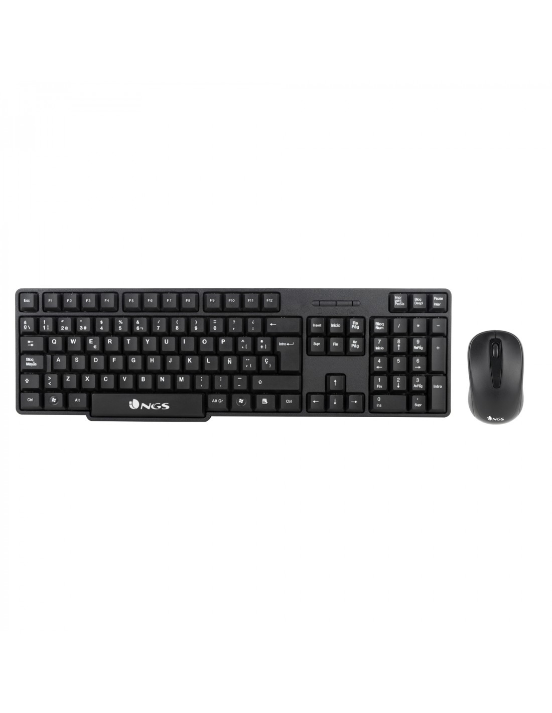 NGS EUPHORIA KIT teclado Ratón incluido RF inalámbrico QWERTY Inglés Negro