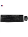 NGS Allure Kit, AZERTY, FR teclado Ratón incluido RF inalámbrico Francés Negro