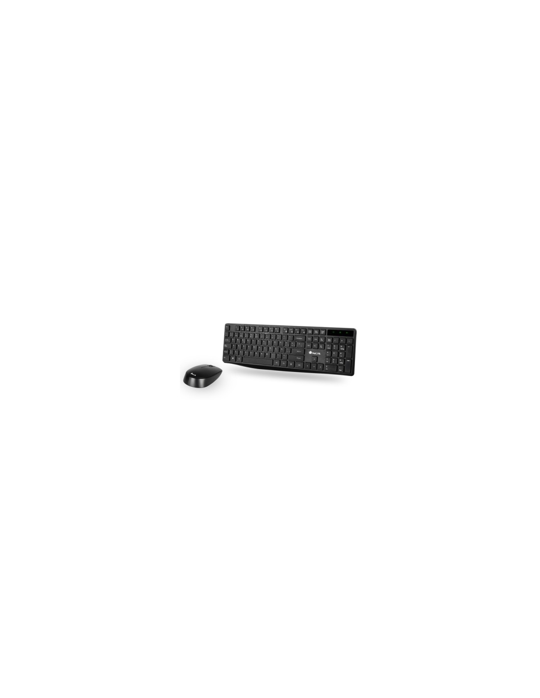 NGS Allure Kit, AZERTY, FR teclado Ratón incluido RF inalámbrico Francés Negro