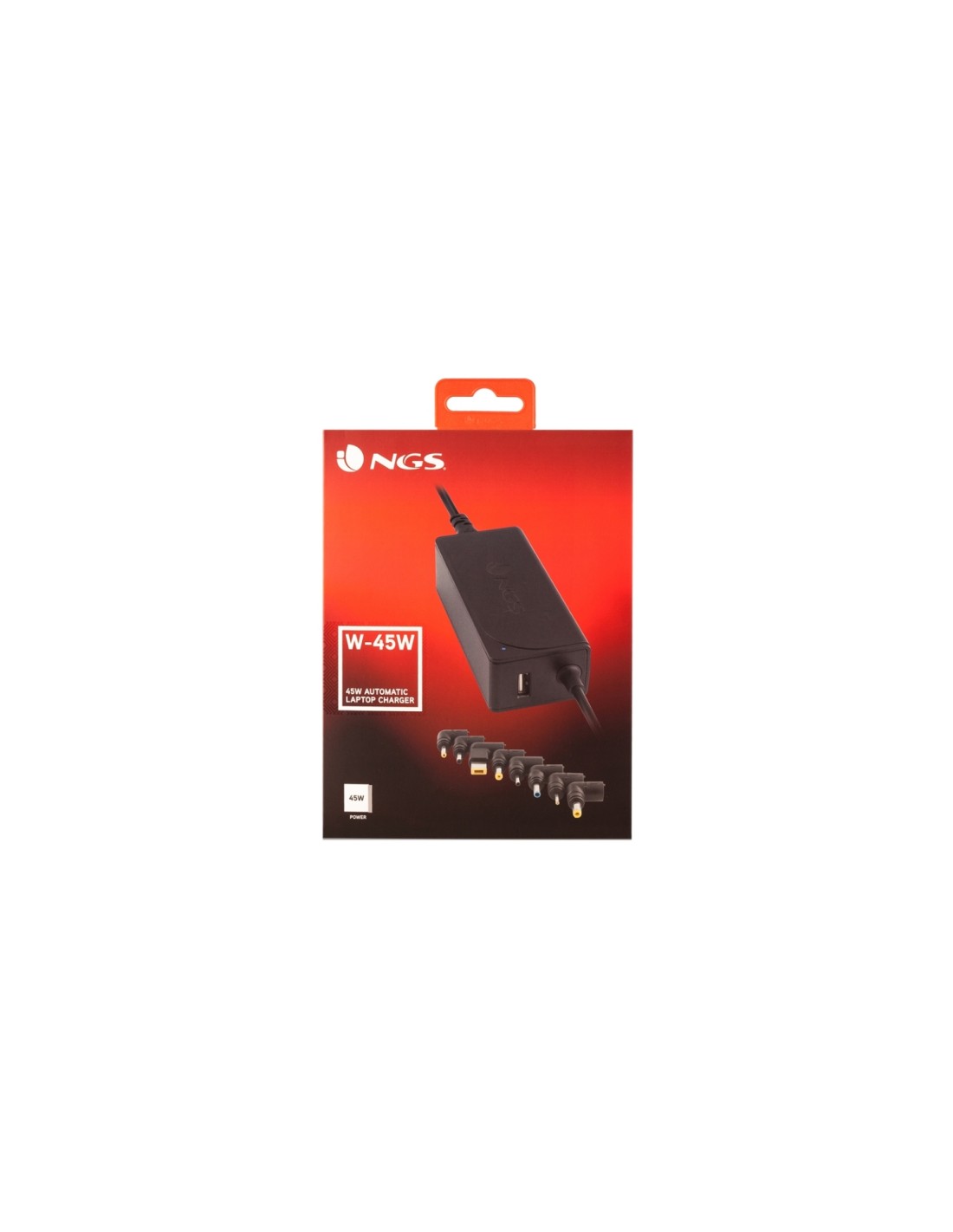 CARGADOR PORTATIL NGS UNIVERSAL PORT/TFT 45W AUTOMATICO W-45W