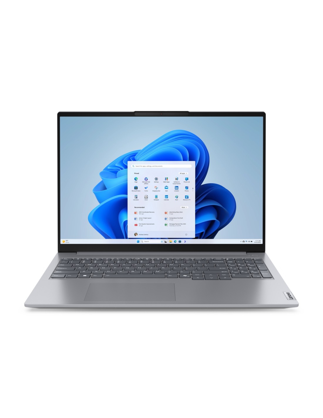 Lenovo ThinkBook 16 AMD Ryzen? 5 7535HS Portátil 40,6 cm (16") WUXGA 16 GB DDR5-SDRAM 512 GB SSD Wi-Fi 6 (802.11ax) Windows 11 P