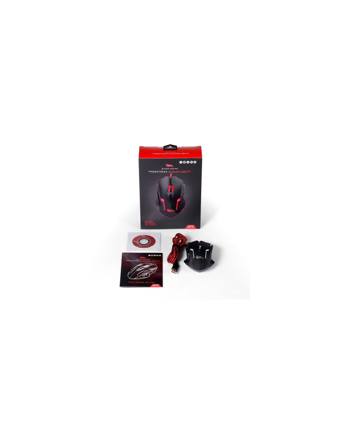 Ratón Sveon Ambidextro USB tipo A Í?ptico 4000 DPI Negro