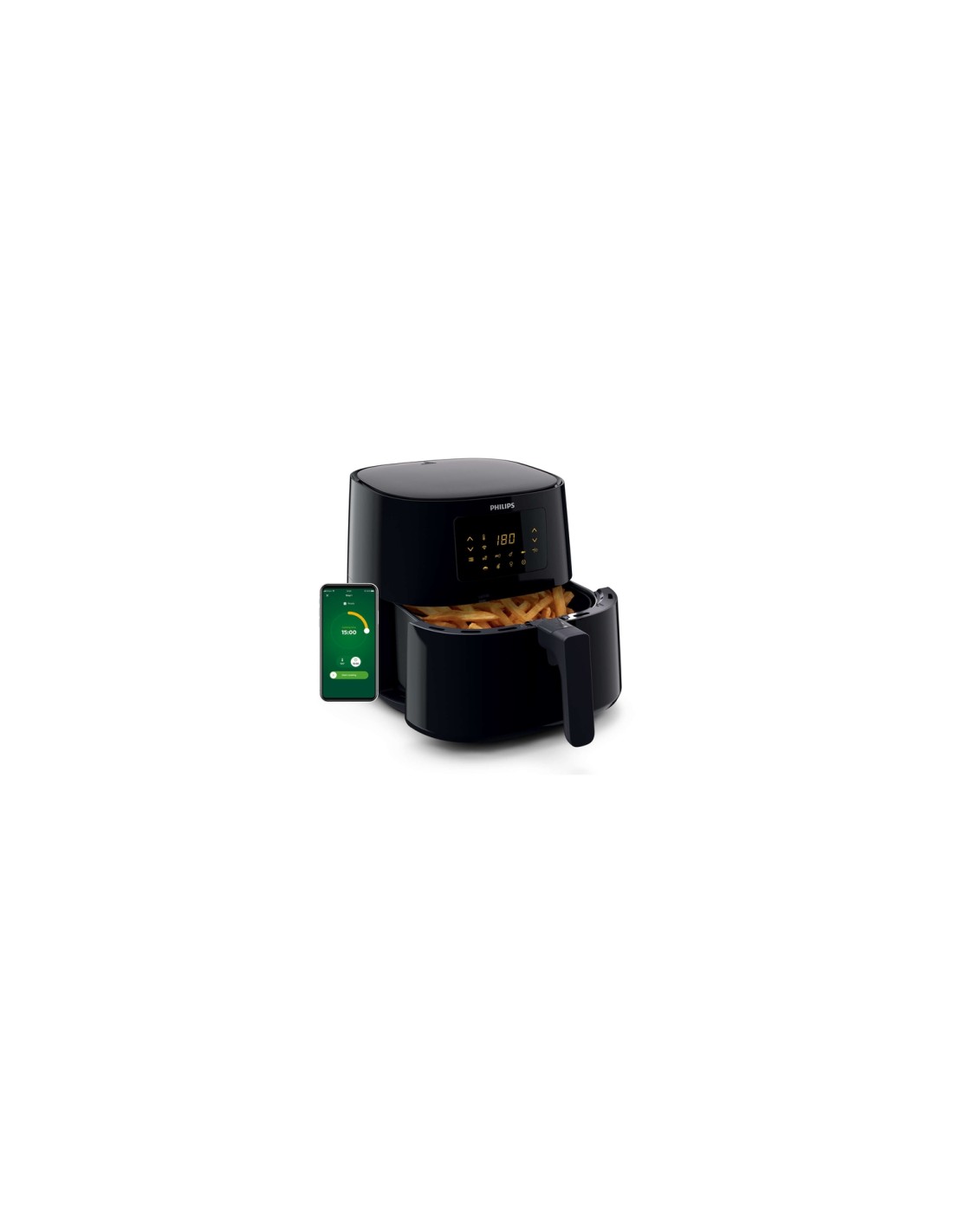Philips Essential HD9280/70 freidora Sencillo 6,2 L 2000 W Negro, Plata