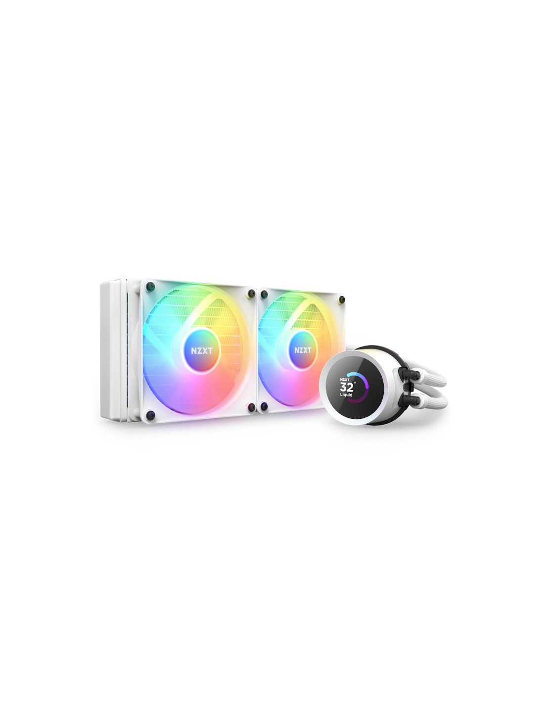 NZXT Kraken 240 RGB Procesador Sistema de refrigeración lÍ­quida todo en uno 12 cm Blanco 1 pieza(s)