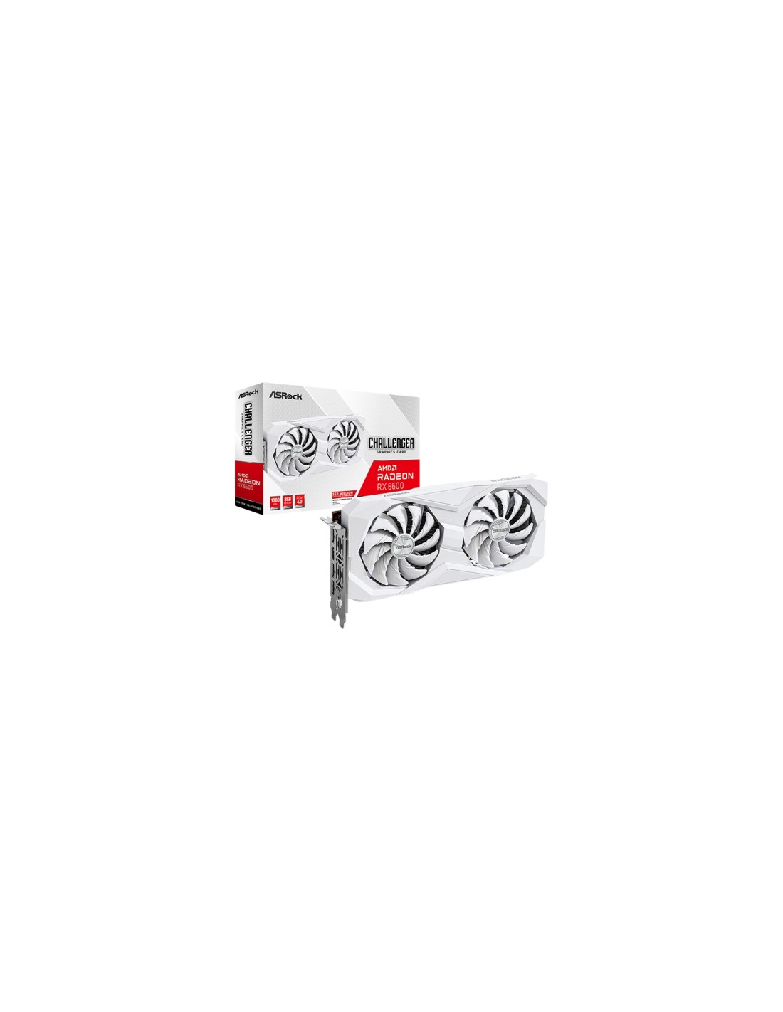VGA ASROCK RX6600 CLW 8G (WHITE),AMD,RX6600,8GB, GDDR6,128BIT
