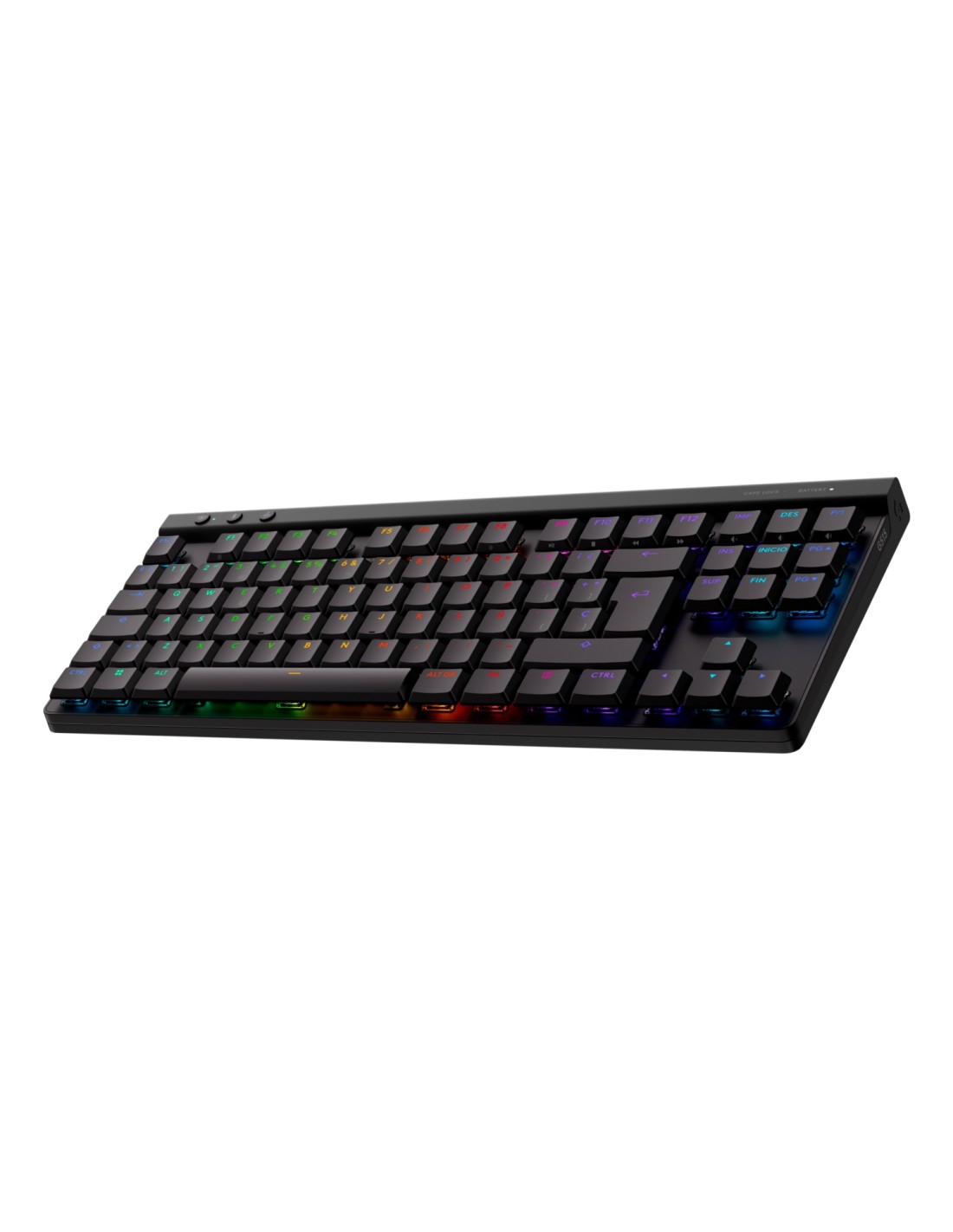 Logitech G G515 LIGHTSPEED TKL Teclado inalámbrico discreto para gaming, LIGHTSYNC RGB, diseño fino sin sección numérica, teclas