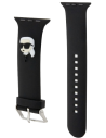 KARL CORREA para Apple Watch: Correa Negra 42/44/45/49MM