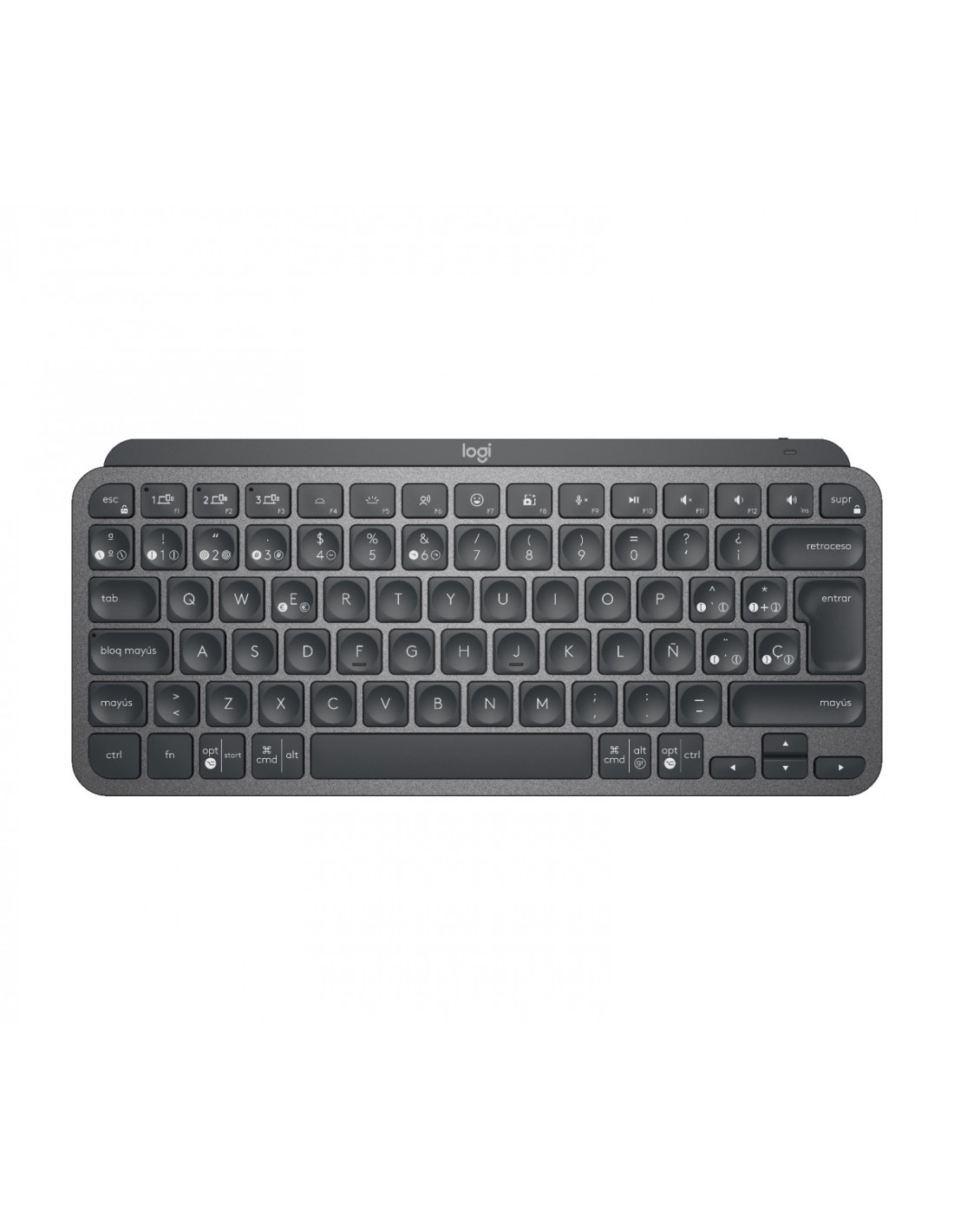 Logitech MX Keys Mini teclado RF Wireless + bluetooth qwerty español grafito