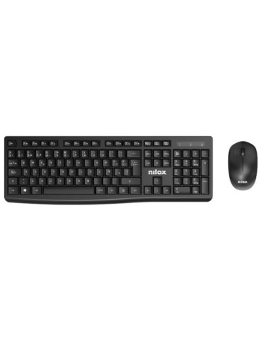 Nilox NXKMWE012 teclado Ratón incluido RF inalámbrico Español Negro