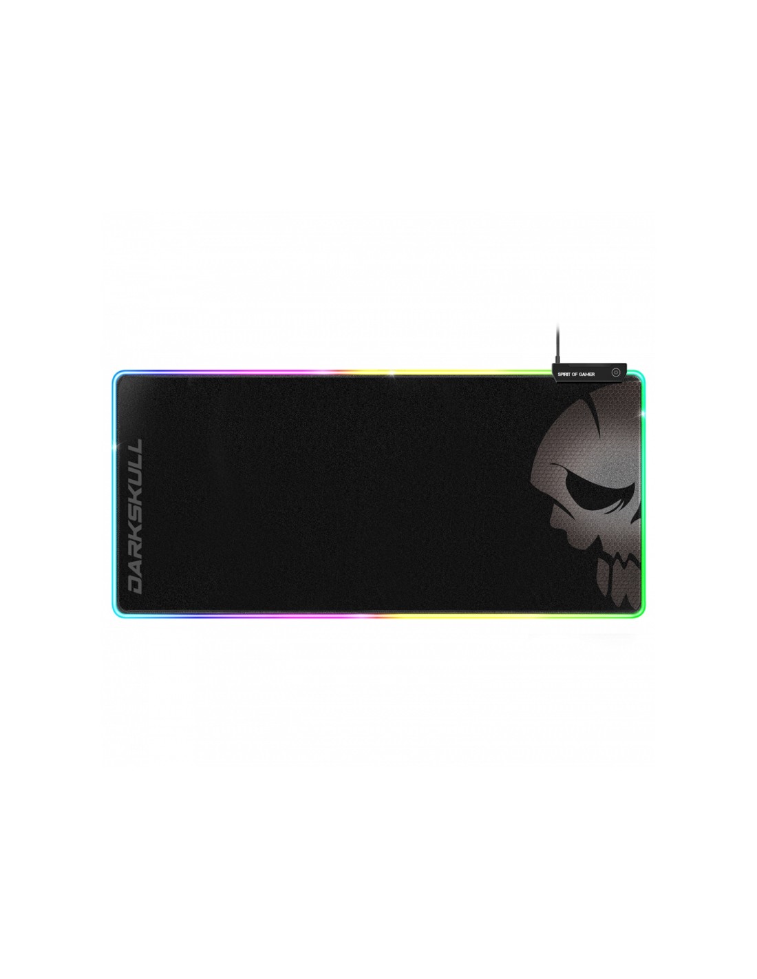 Spirit of Gamer Darkskull Hub RGB - XXXL Alfombrilla de ratón para juegos Negro