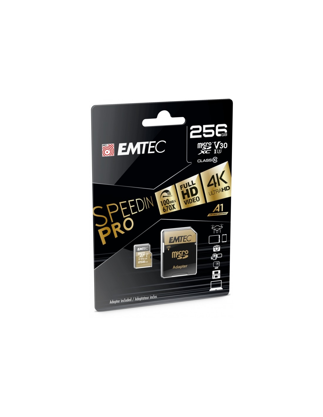 Emtec speedIN pro Memoria Microsdxc 256gb UHS-I Clase 10 marron