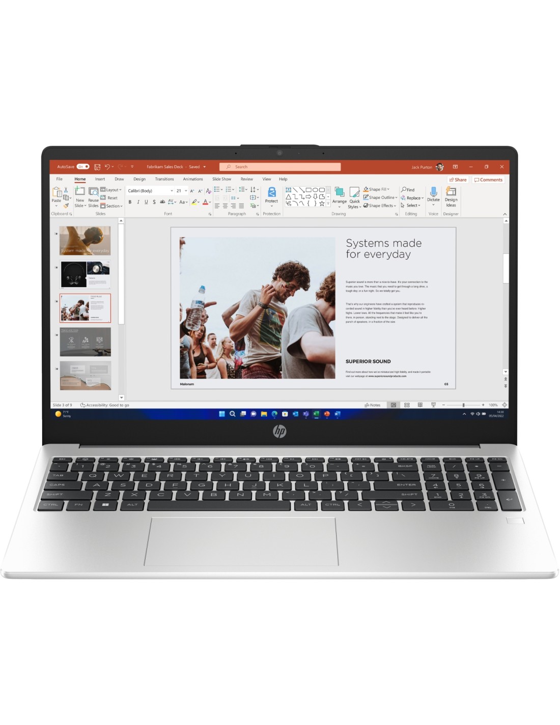 HP 255 G10 AMD Ryzen? 7 7730U Portátil 39,6 cm (15.6") Full HD 8 GB DDR4-SDRAM 512 GB SSD Wi-Fi 6 (802.11ax) Windows 11 Home Pla