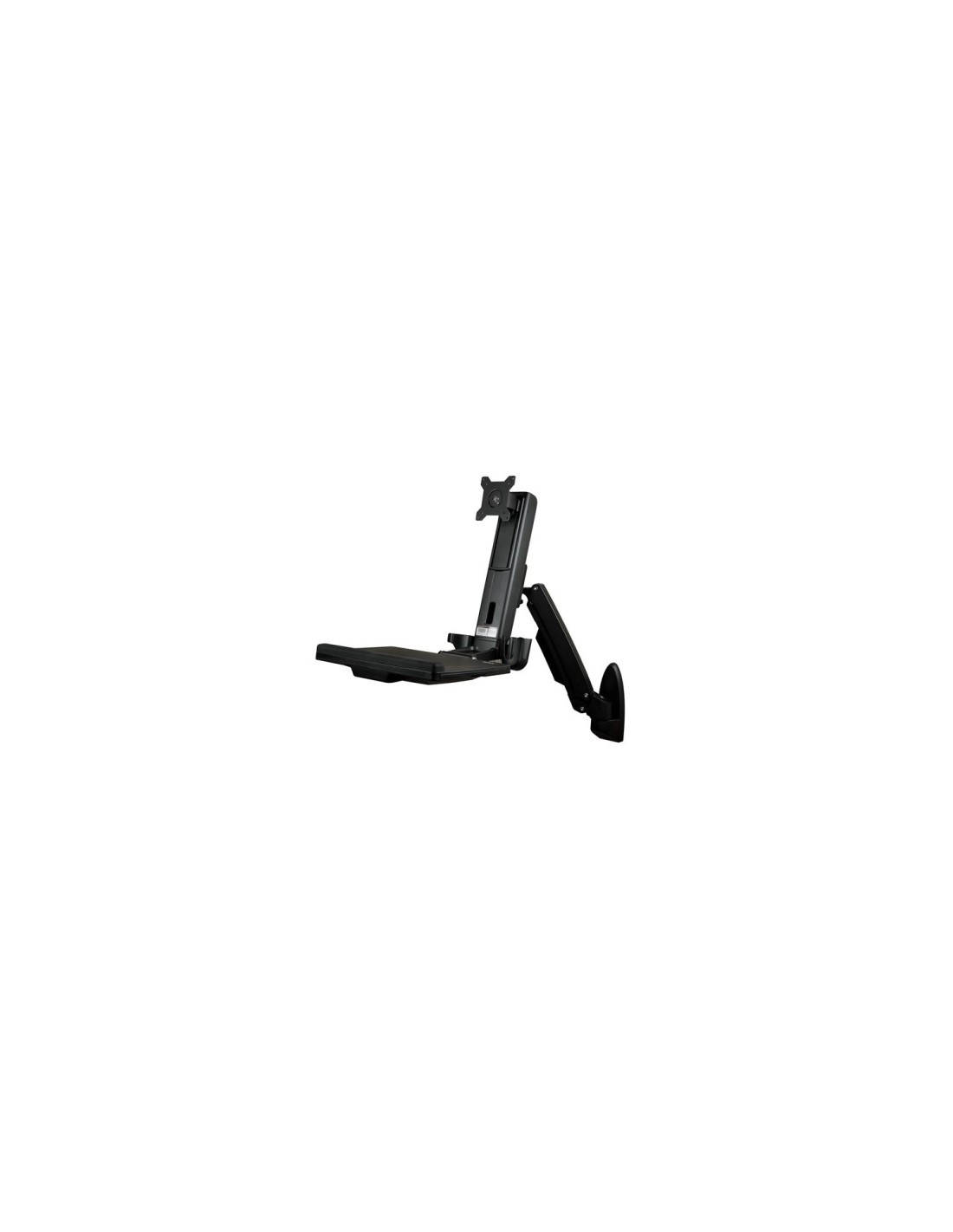StarTech.com Estación de Trabajo de Pie y Sentado para Montaje en Pared - Para Un Monitor de hasta 24 Pulgadas - Escritorio Ergo