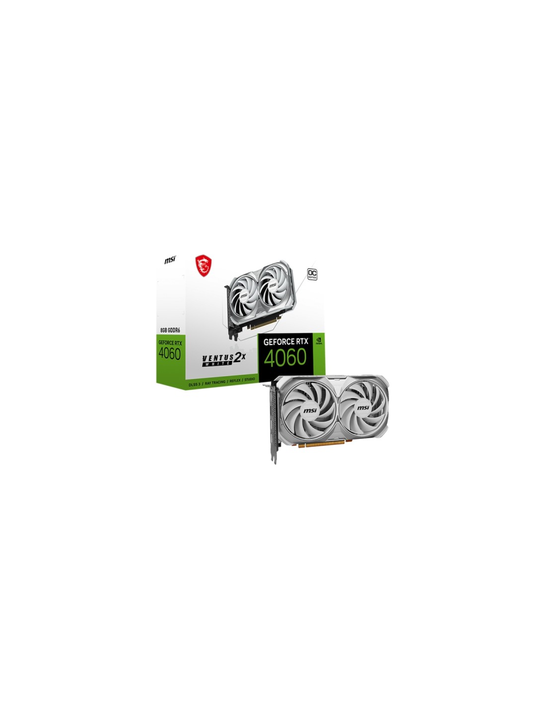 MSI GeForce RTX 4060 VENTUS 2X WHITE 8G OC NVIDIA 8 GB GDDR6
