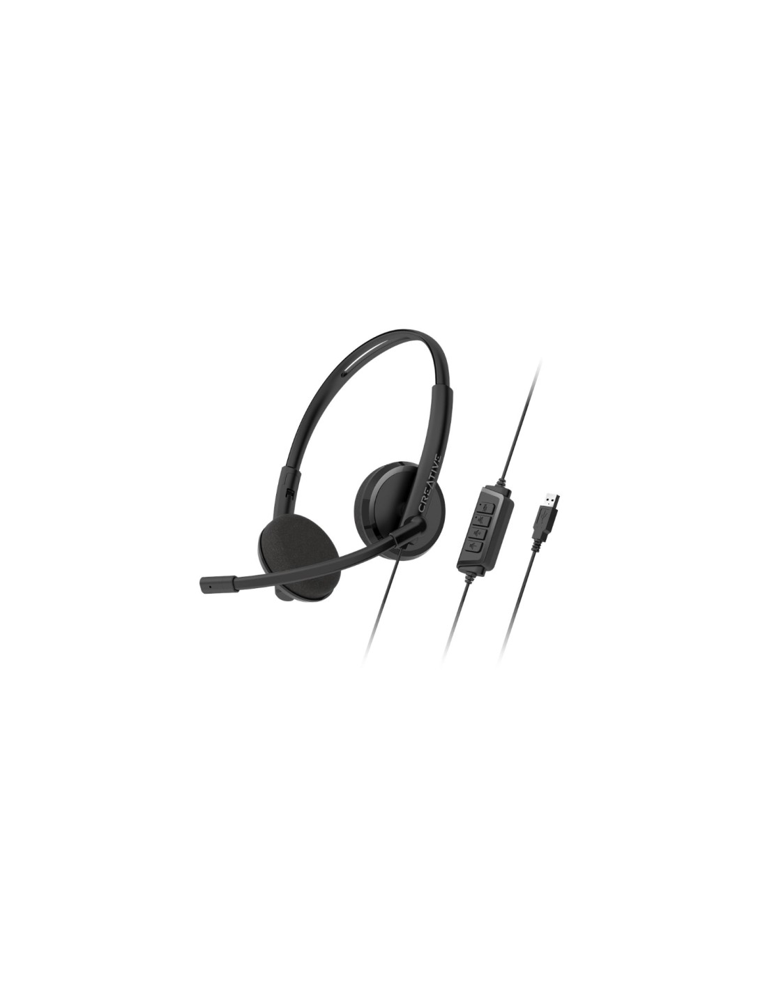 Creative Labs HS-220 Auriculares Alámbrico Diadema Oficina/Centro de llamadas USB tipo A Negro