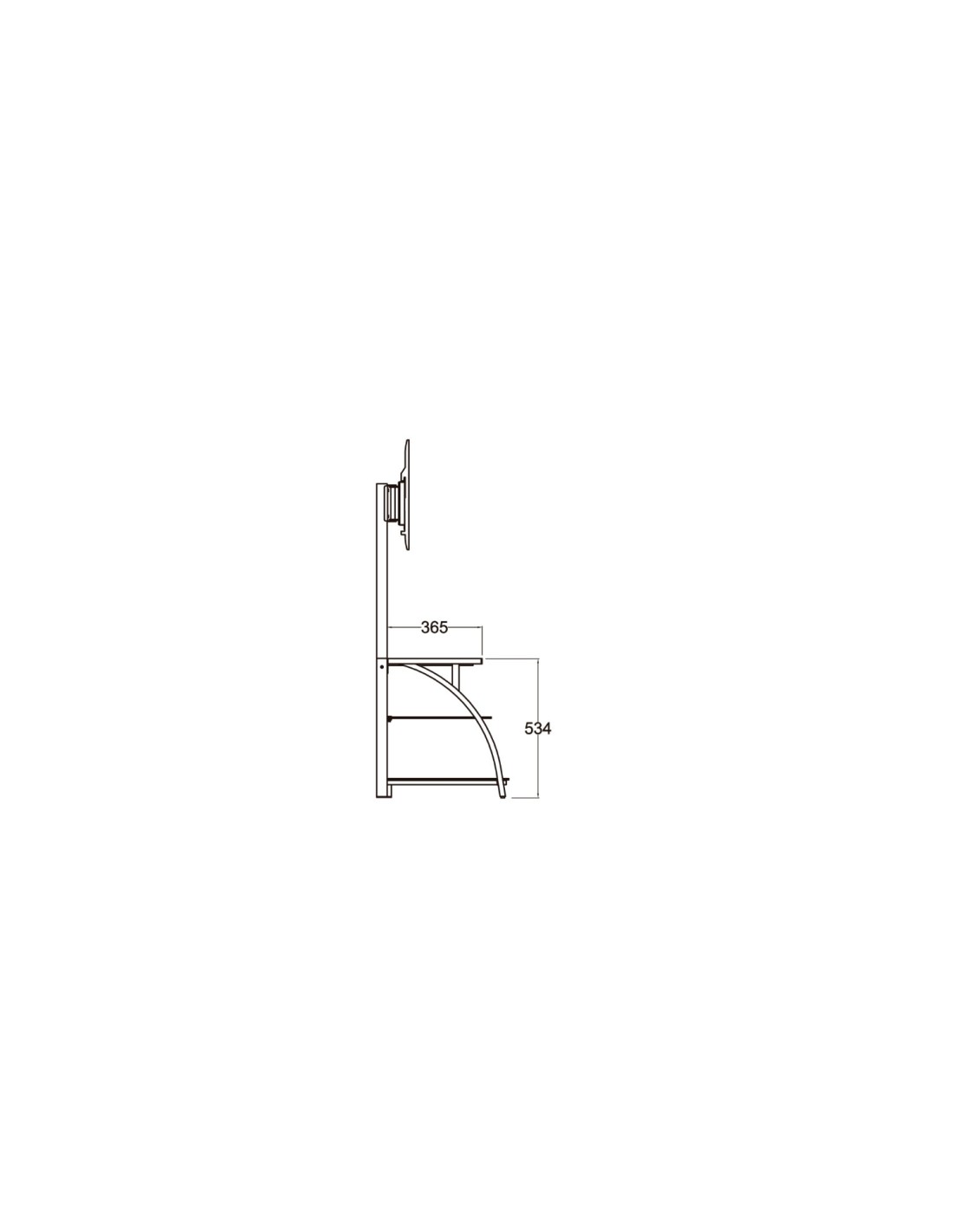 SOPORTE TV APPROX SUELO CON MUEBLE PANTALLAS 30 - 63 3 ESTANTES APPST08E