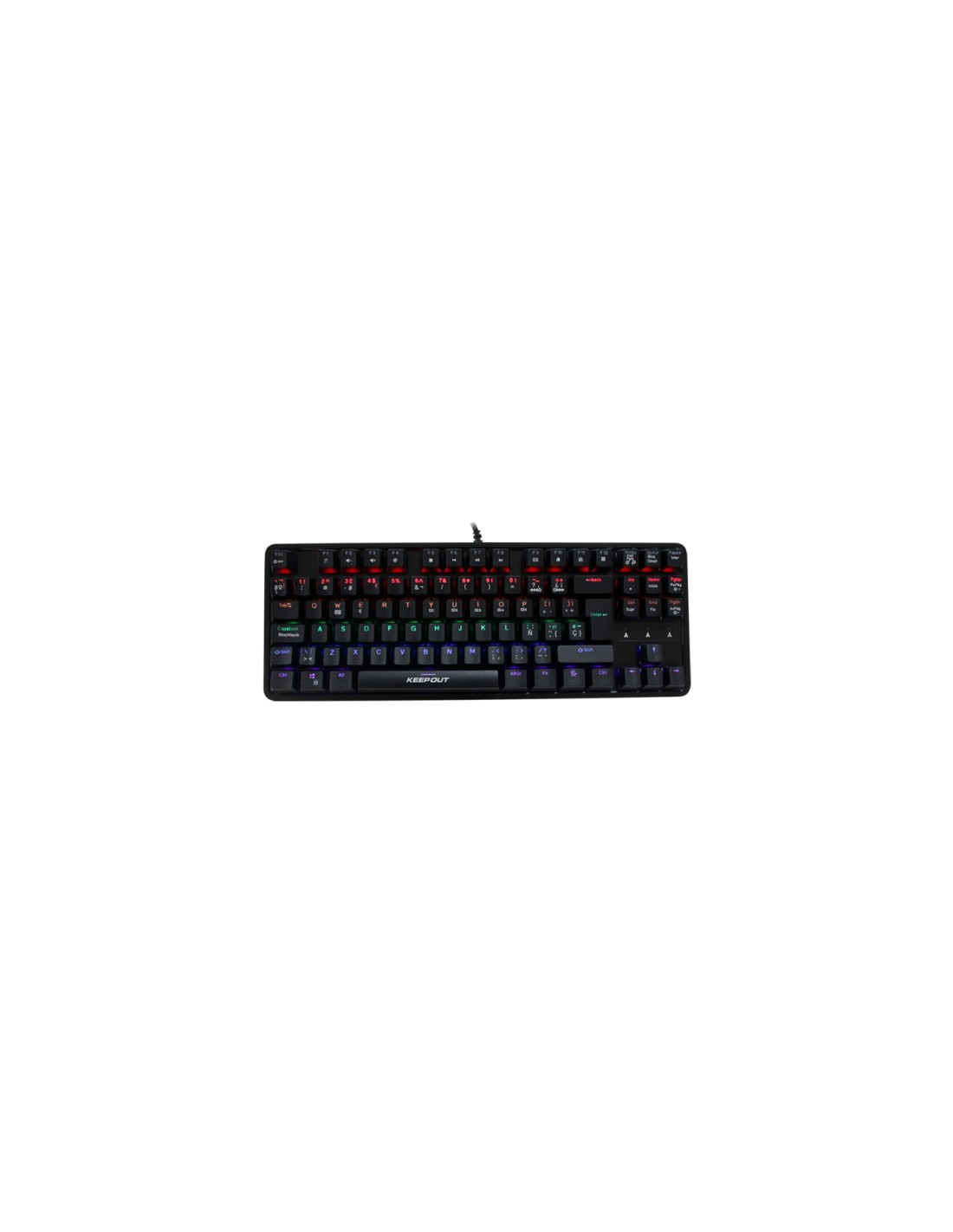 TECLADO MECANICO KEEP OUT F105 RETROILUMINACION RGB USB