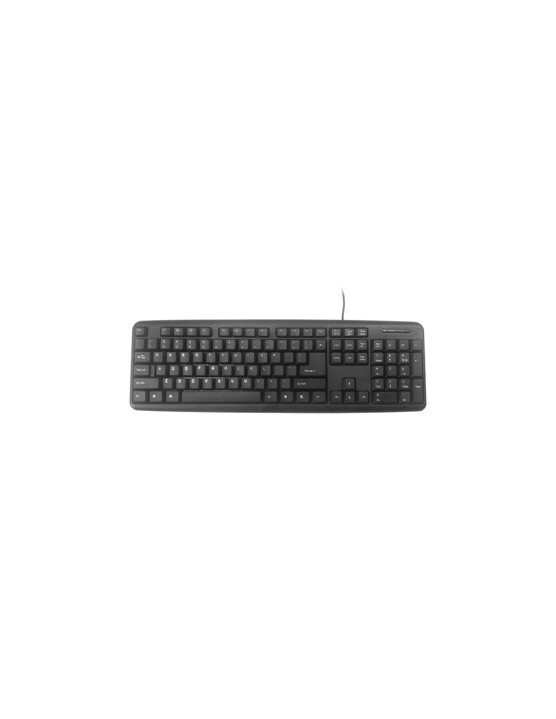 Gembird KB-U-103 teclado USB Inglés de EE. UU. Negro