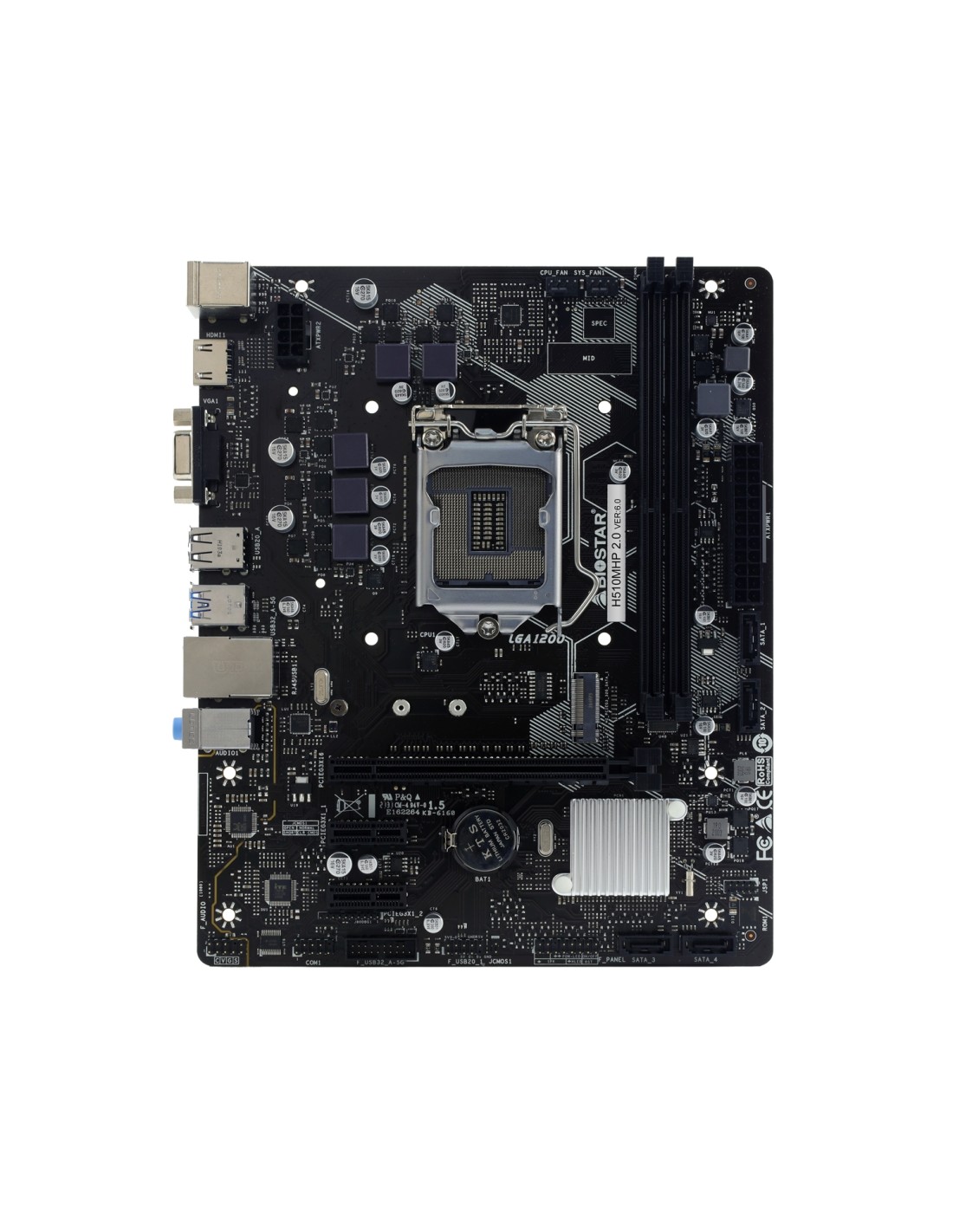 Biostar H510MHP 2.0 placa base Intel H510 LGA 1200 micro ATX