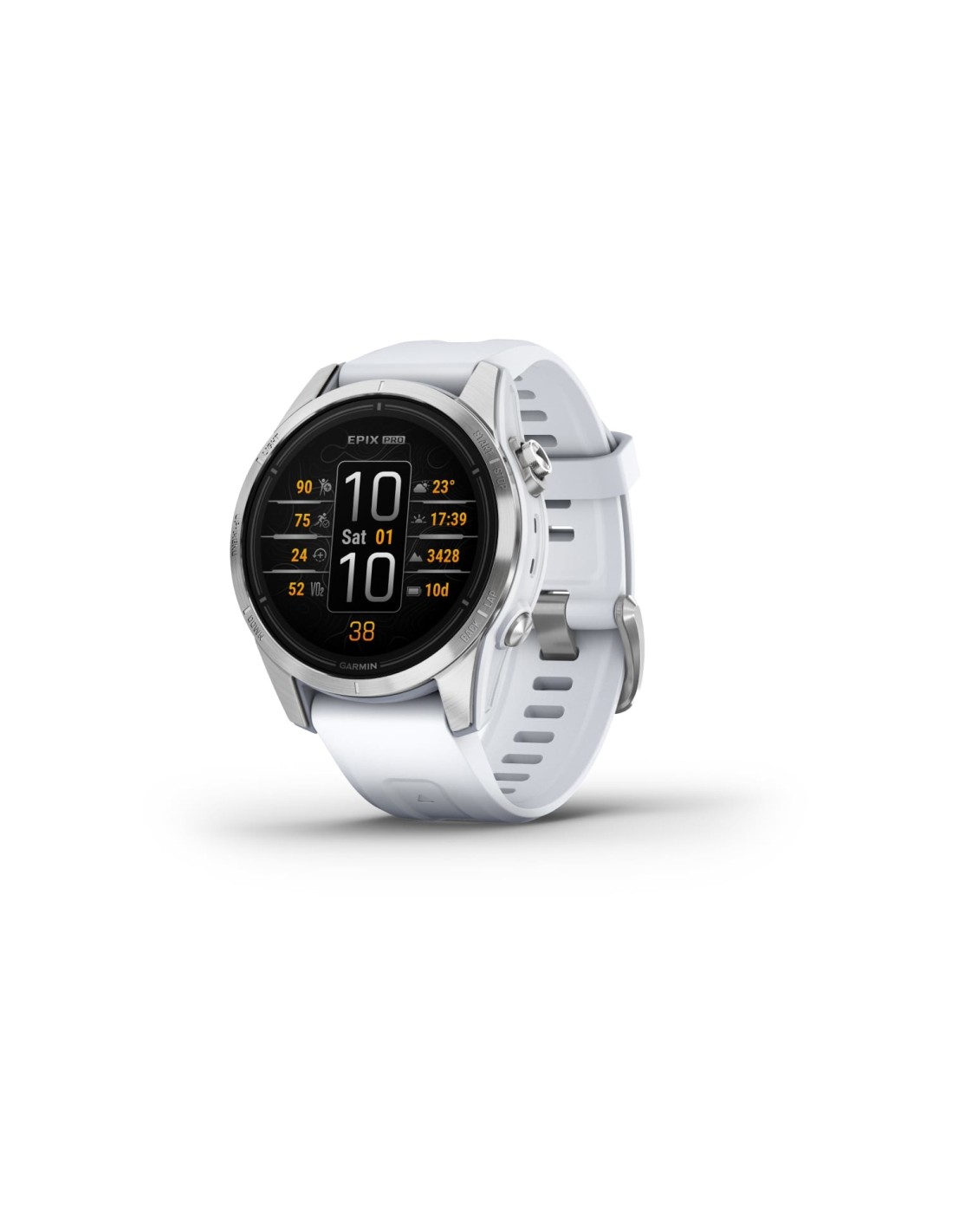Garmin epix Pro (Gen 2) 3,05 cm (1.2") AMOLED 42 mm Digital 390 x 390 Pixeles Pantalla táctil Plata Wifi GPS (satélite)