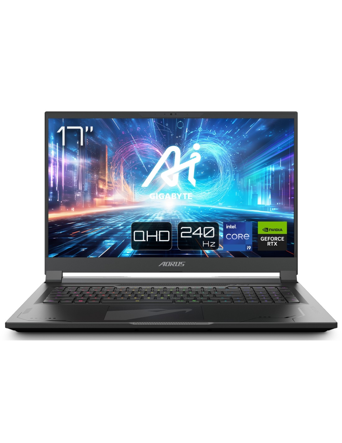 GIGABYTE AORUS 17X AZF-D5PT665SH ordenador portatil Intel® Core? i9 i9-13980HX Portátil 43,9 cm (17.3") Quad HD 32 GB DDR5-SDRAM