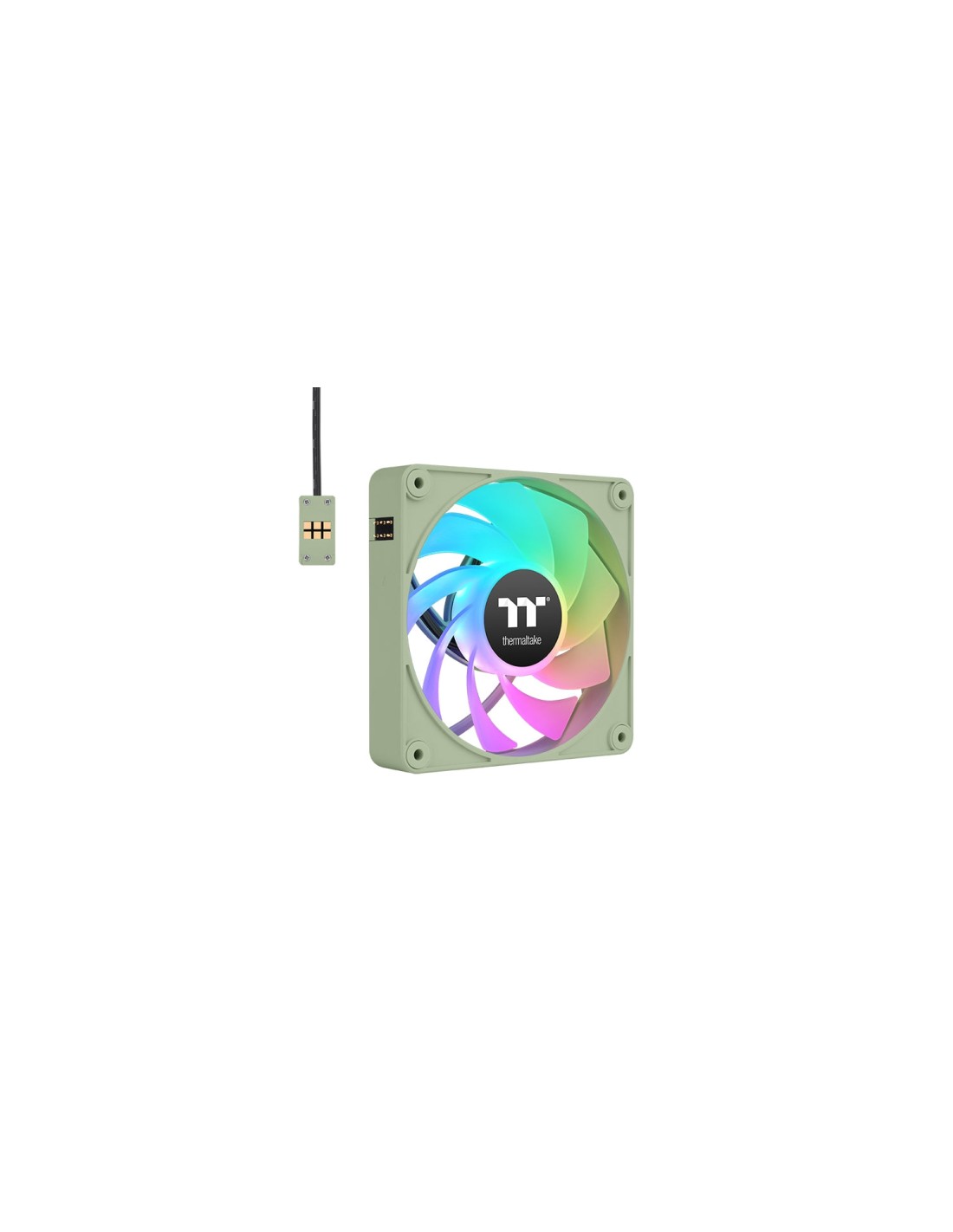 Thermaltake CL-F198-PL12MG-A sistema de refrigeración para ordenador Carcasa del ordenador Ventilador 12 cm Verde 3 pieza(s)