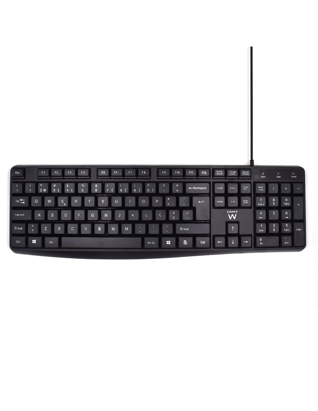 Ewent EW3002 teclado Oficina USB QWERTY Portugués Negro