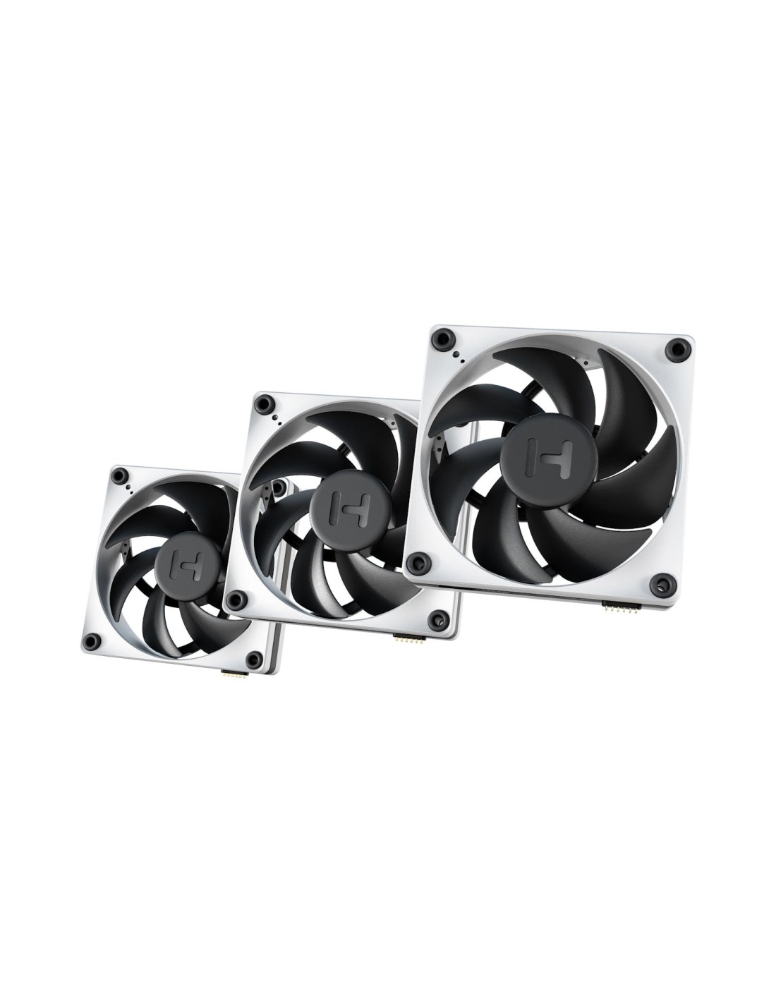 HYTE THICC FP12 Procesador Ventilador 12 cm Negro, Blanco 3 pieza(s)