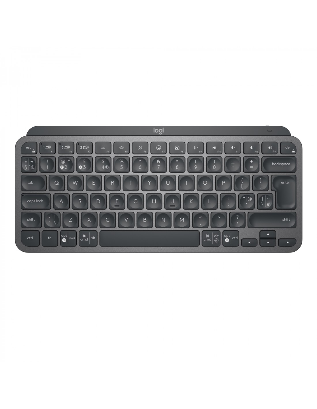 Logitech MX Keys Mini Minimalist Wireless Illuminated Keyboard teclado RF Wireless + Bluetooth QWERTY Inglés Grafito