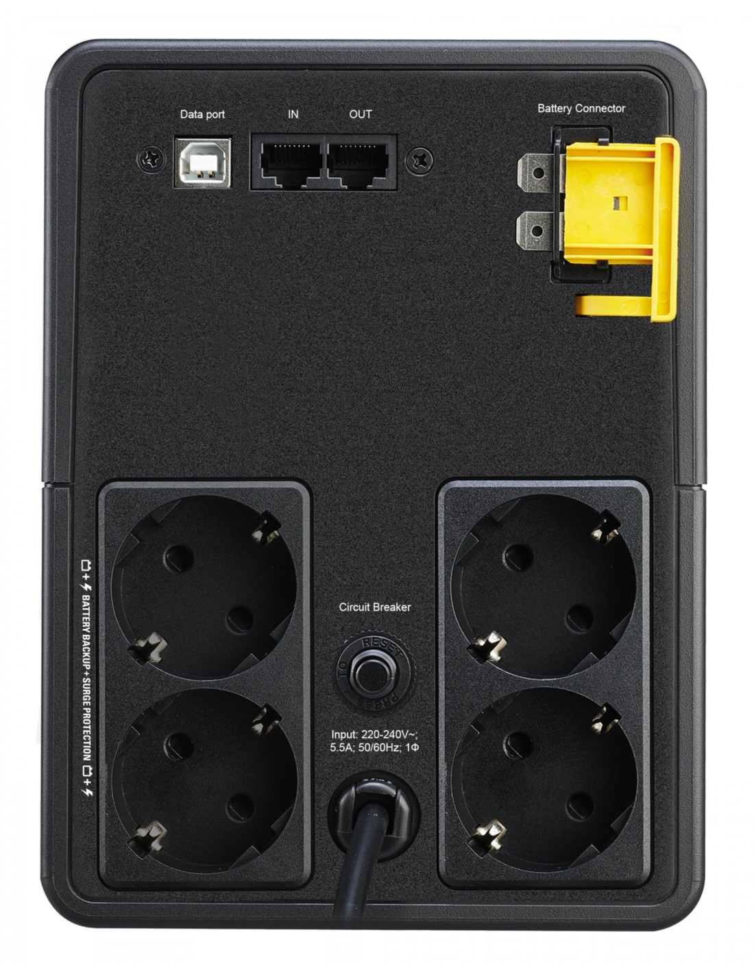APC sistema de alimentación ininterrumpida (UPS) LÍ­nea interactiva 1200 VA, 650 W, 4 salidas AC Negro