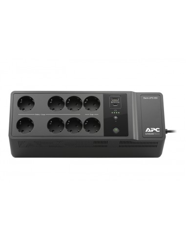 APC sistema de alimentación ininterrumpida (UPS) En espera (Fuera de lÍ­nea) 850 VA, 520 W, 8 salidas AC Negro