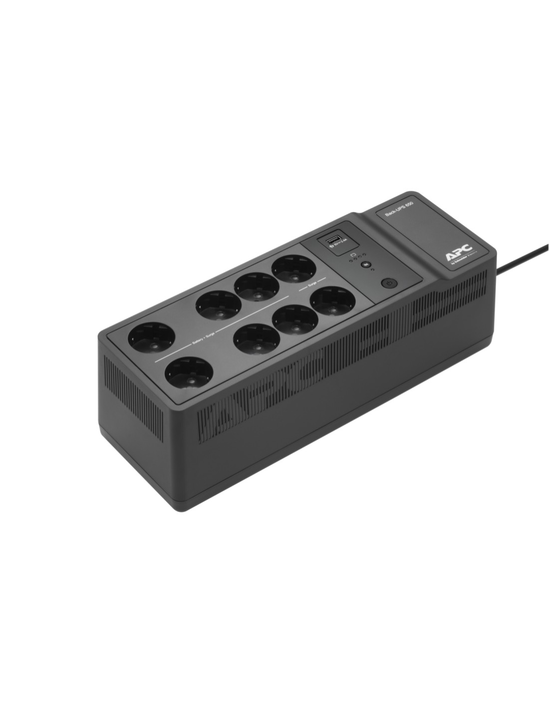 APC sistema de alimentación ininterrumpida (UPS) En espera (Fuera de lÍ­nea) 650 VA, 400 W, 8 salidas AC Negro