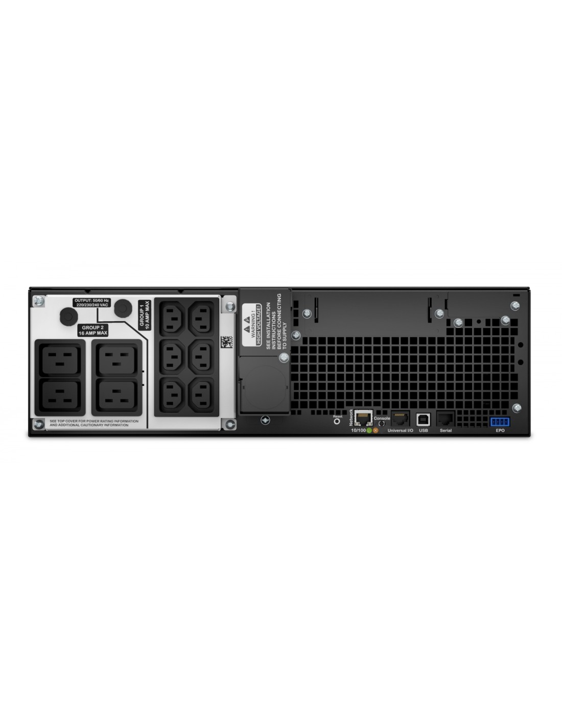 APC Smart-UPS On-Line Doble conversión (en lÍ­nea) 5000 VA 4500 W 10 salidas AC Negro