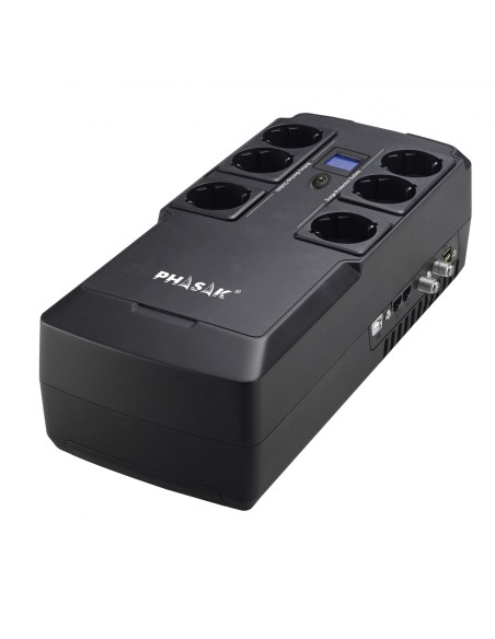 Phasak SAI/UPS 800VA INTERACT KYPTOS PH 9478 sistema de alimentación ininterrumpida (UPS) LÍ­nea interactiva 0,8 kVA 480 W 6 sal