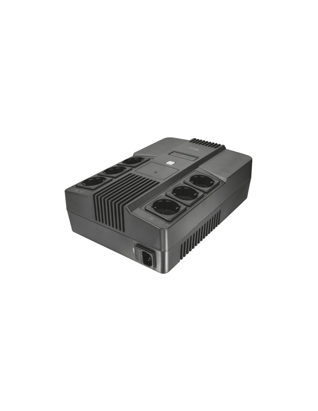 Sai linea interactiva trust maxxon 800va 6x schuko proteccion avr proteccion sobrecarga corto circuito negro 23326