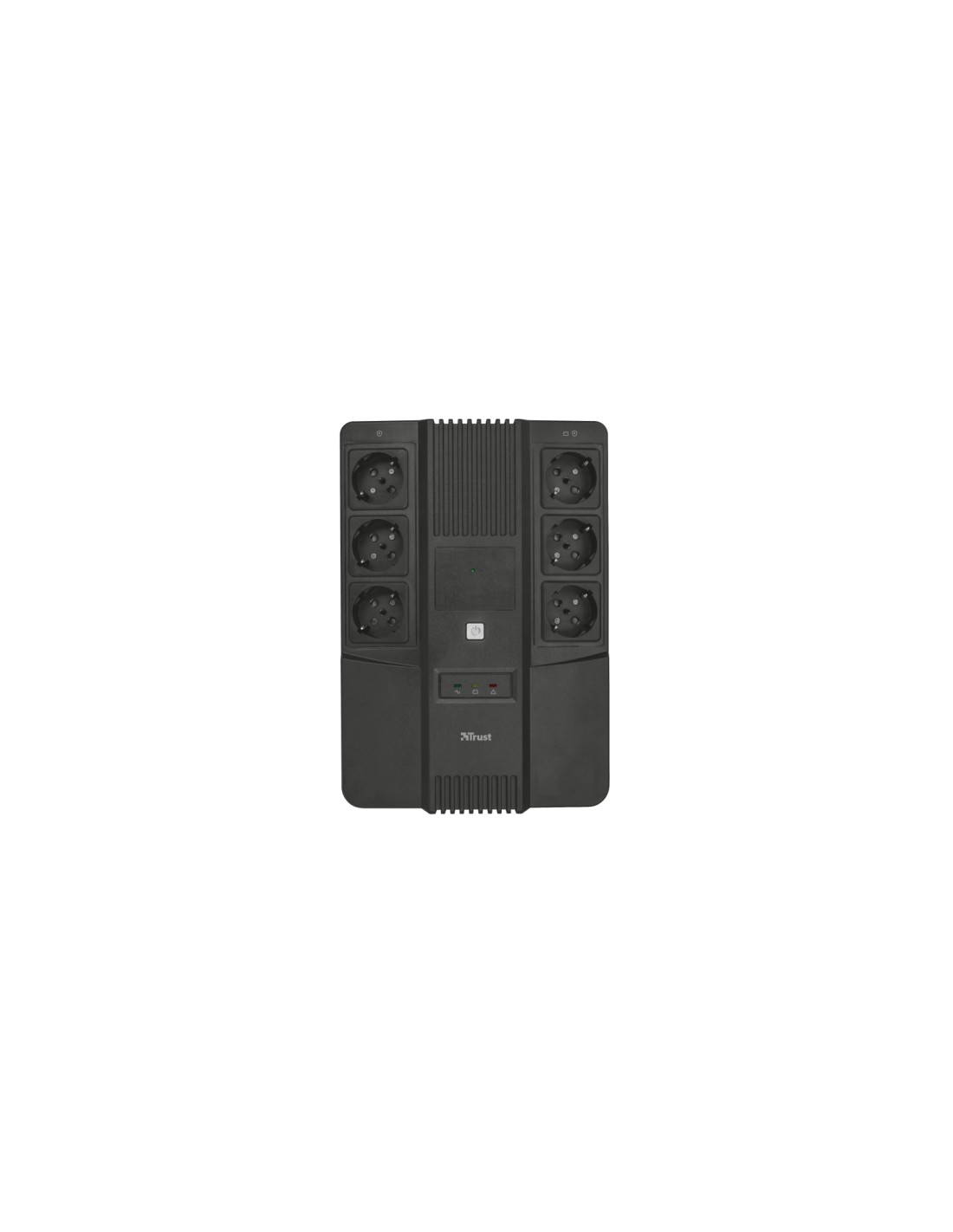Sai linea interactiva trust maxxon 800va 6x schuko proteccion avr proteccion sobrecarga corto circuito negro 23326