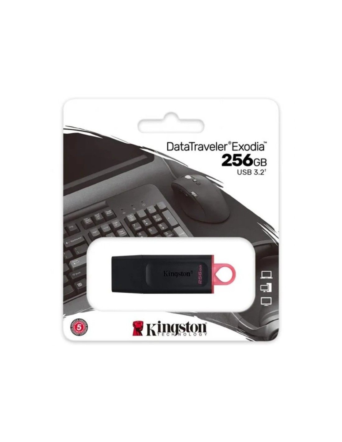 Kingston Data Traveler Exodia Pendrive USB 3.2 gen 1 256GB negro DTX/256GB