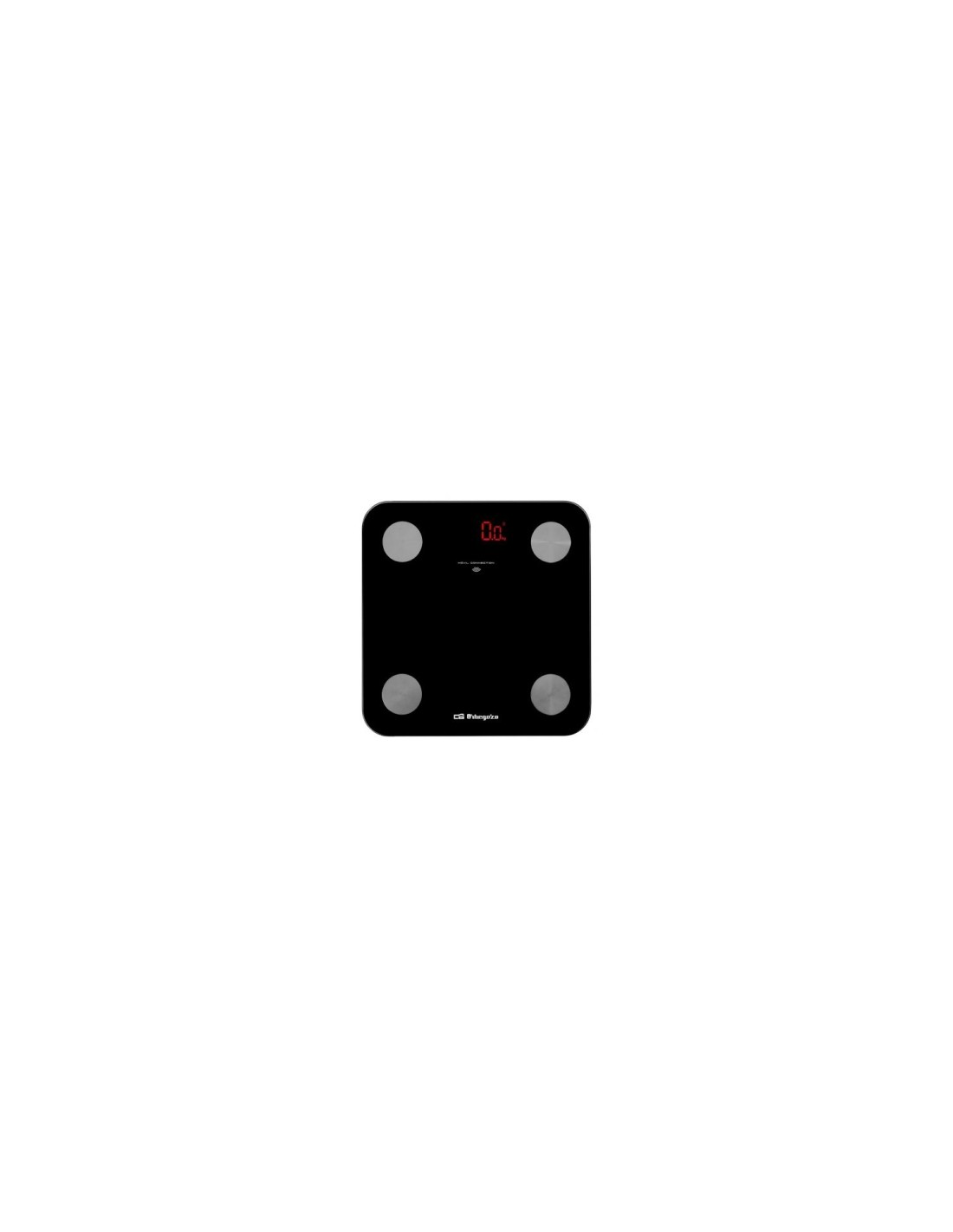 Bascula de baño orbegozo pb 3000 pantalla lcd calcula 13 parametros superficie cristal negro 17652