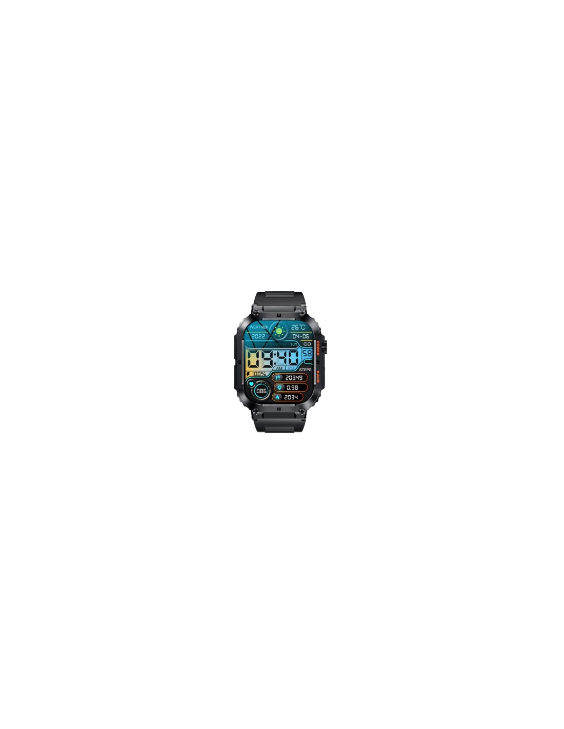 Denver SWC-191B Relojes inteligentes y deportivos 4,98 cm (1.96") IPS Digital 320 x 386 Pixeles Pantalla táctil Negro