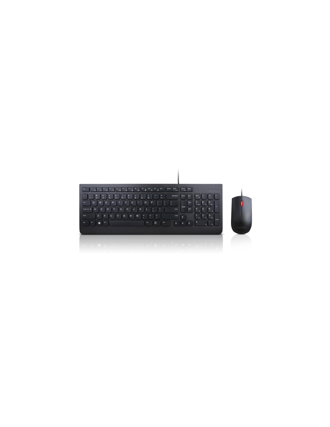 Lenovo essential teclado y raton usb qwerty español negro 4X30L79915