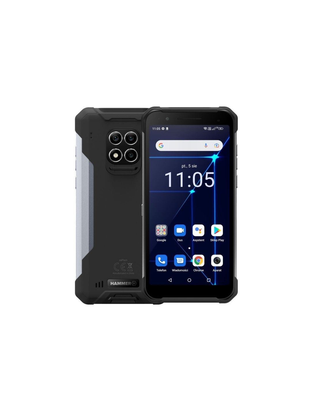 Hammer Construction 6/128GB Rugerizado Negro/Plata Libre