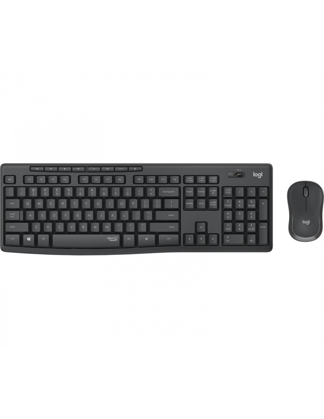 Logitech MK295 Silent Wireless Combo teclado RF inalámbrico Portugués Grafito