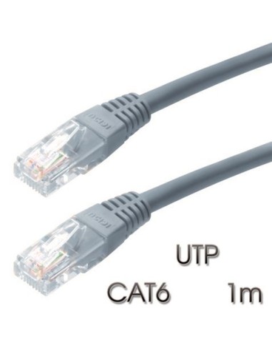 CABLE DE RED UTP CAT6 1METRO GRIS CLARO