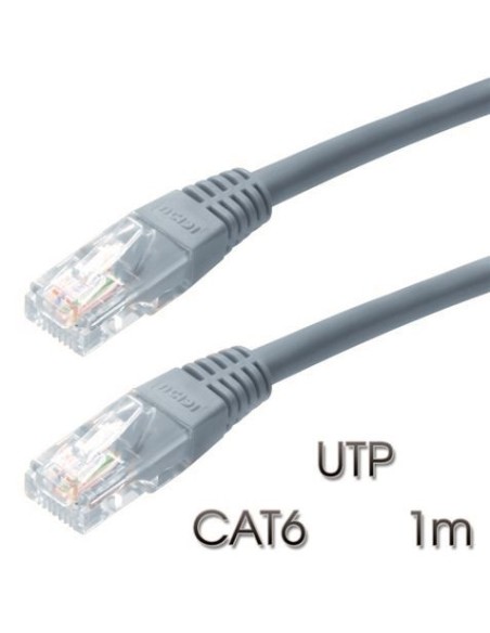 CABLE DE RED UTP CAT6 1METRO GRIS CLARO