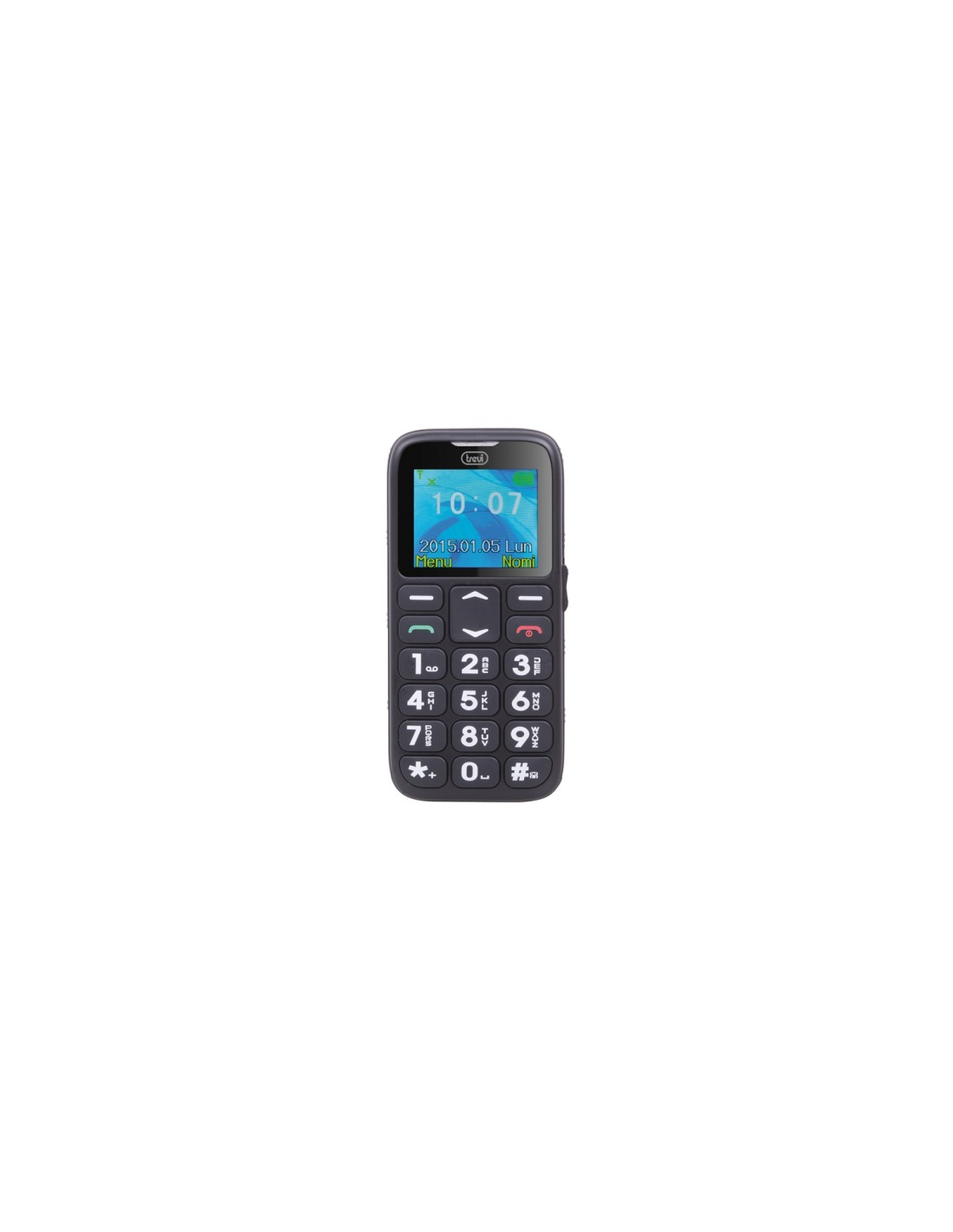 Trevi Sicuro 10 4,5 cm (1.77") Negro Teléfono para personas mayores