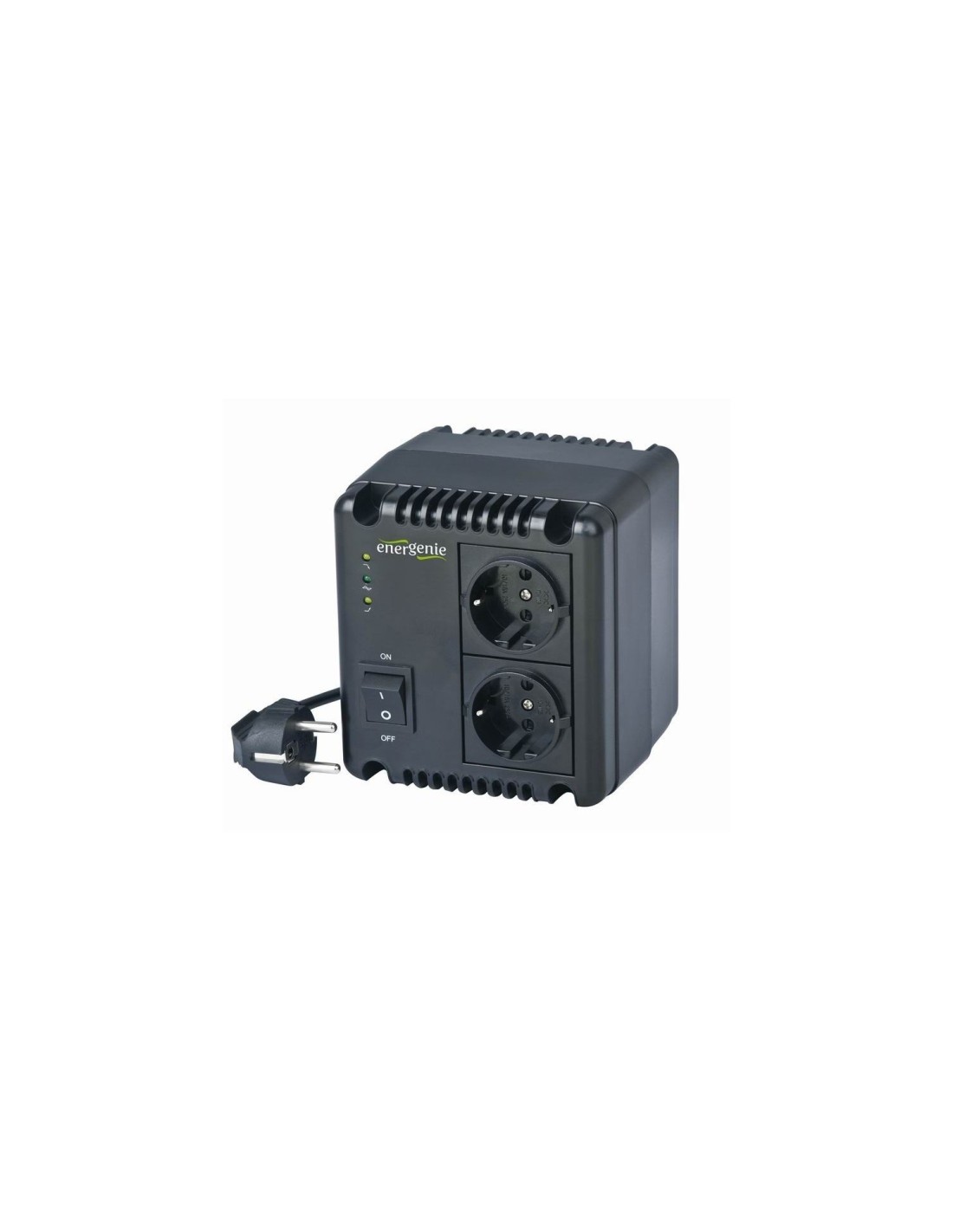 EnerGenie EG-AVR-1001 regulador de voltaje 2 salidas AC 140 - 270 V Negro
