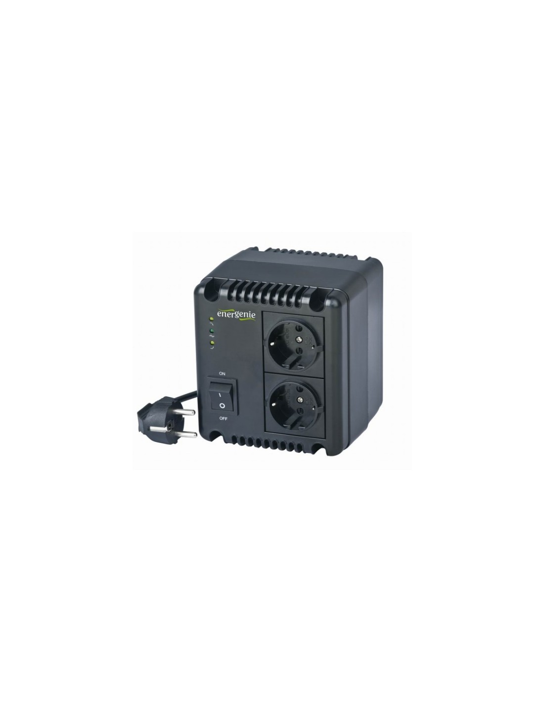 EnerGenie EG-AVR-1001 regulador de voltaje 2 salidas AC 140 - 270 V Negro